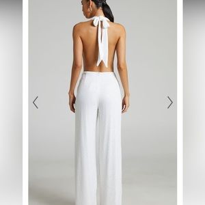 Sequin Cowl-neck Jumpsuit